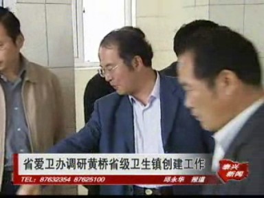 省愛衛(wèi)辦調(diào)研黃橋省級衛(wèi)生鎮(zhèn)創(chuàng)建工作